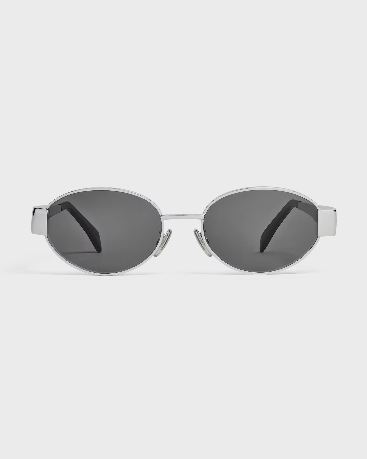 CELINE Triomphe Metal 01 Sunglasses – Silver / Smoke