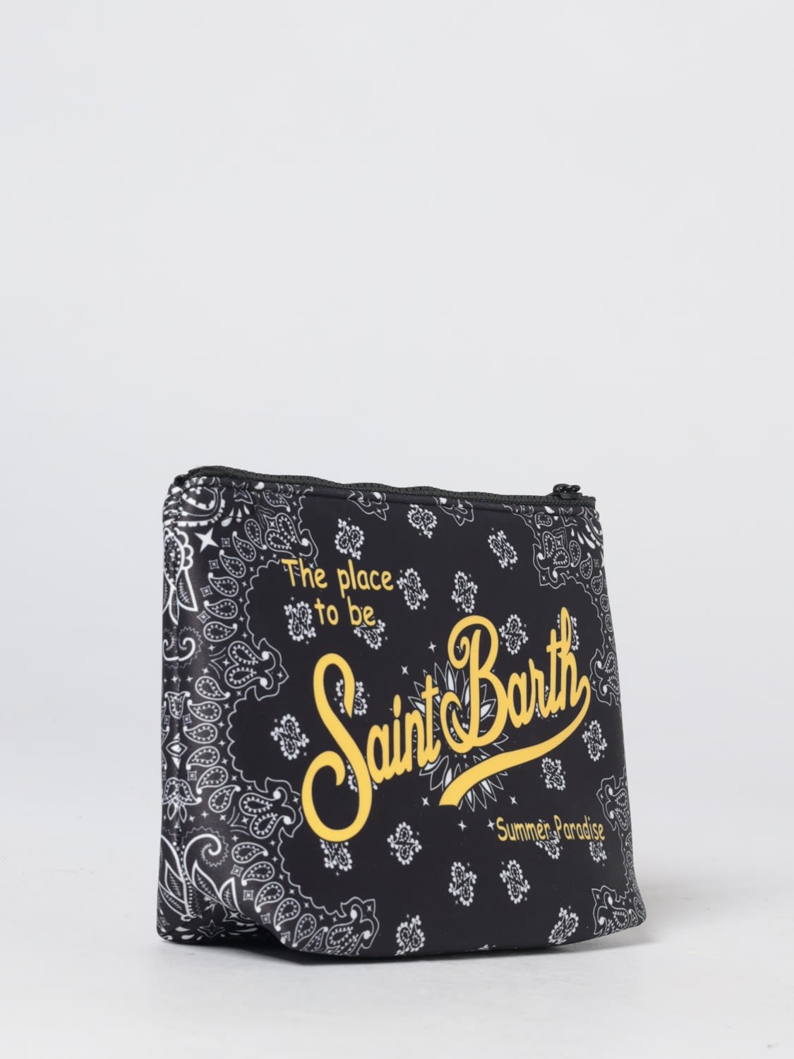 MC2 Saint Barth Aline Bandana Pouch – Black / Yellow