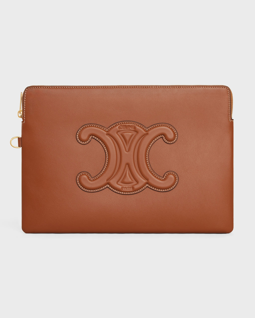 CELINE Small Pouch with Strap Cuir Triomphe – Tan