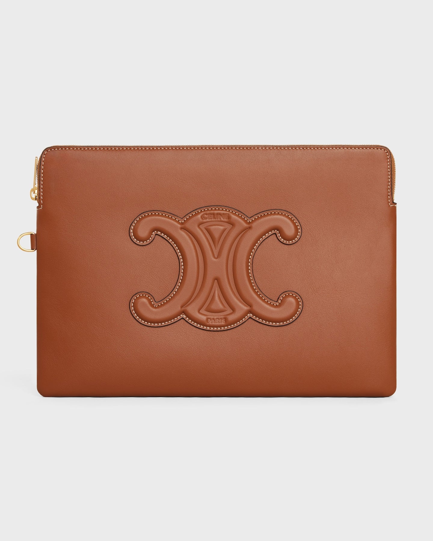 CELINE Small Pouch with Strap Cuir Triomphe – Tan