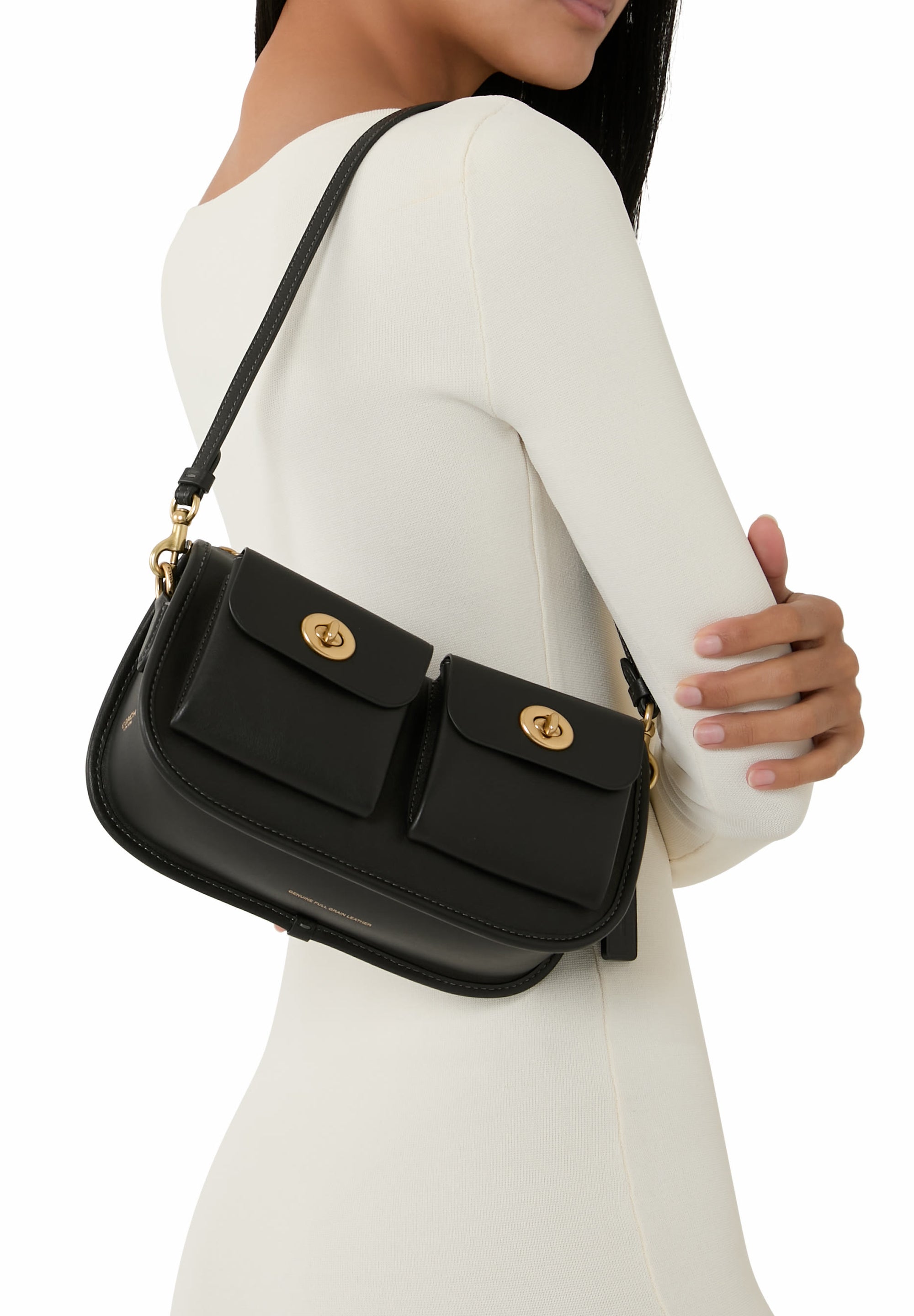 Coach Twin Turnlock Waverly Bag – Black
