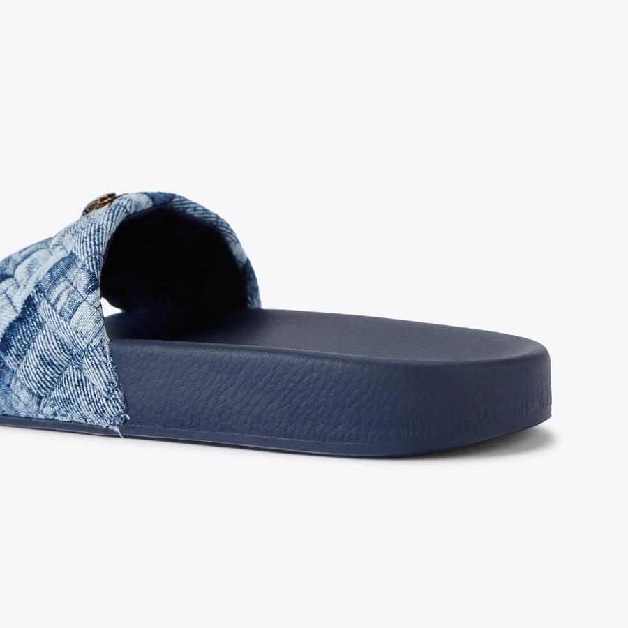 Kurt Geiger Meena Eagle Slide – Blue Denim
