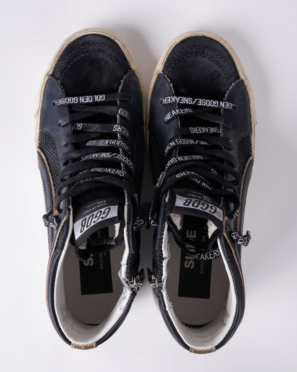 Golden Goose Black & Gold High-Top Sneakers