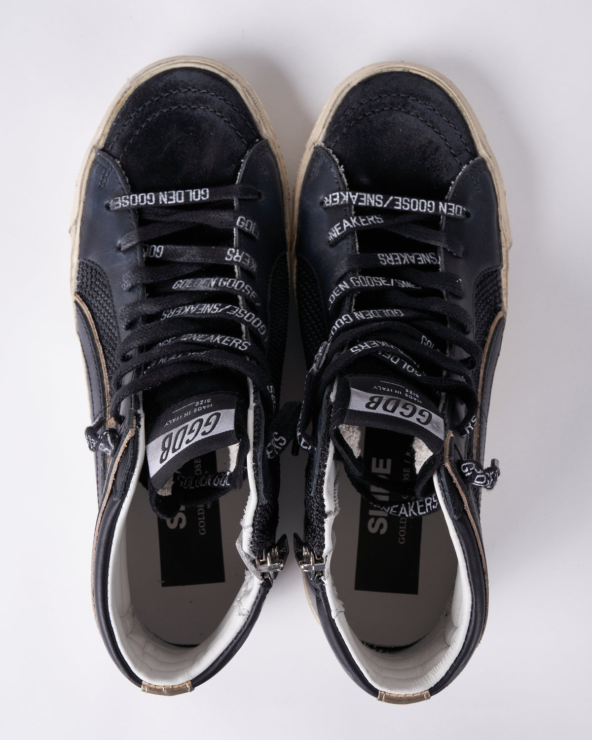 Golden Goose Black & Gold High-Top Sneakers