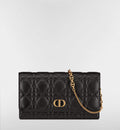 Dior Caro Pouch with Chain – Black