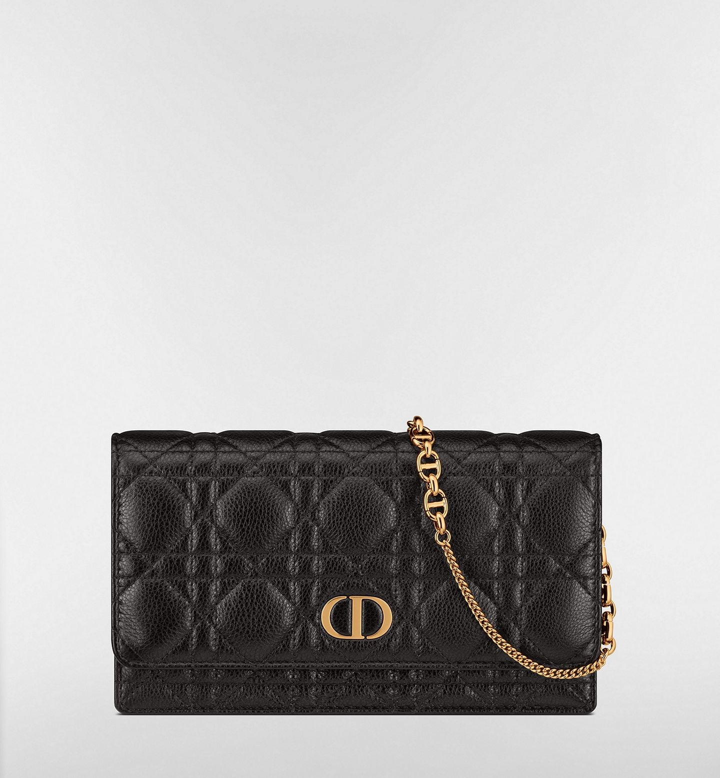 Dior Caro Pouch with Chain – Black