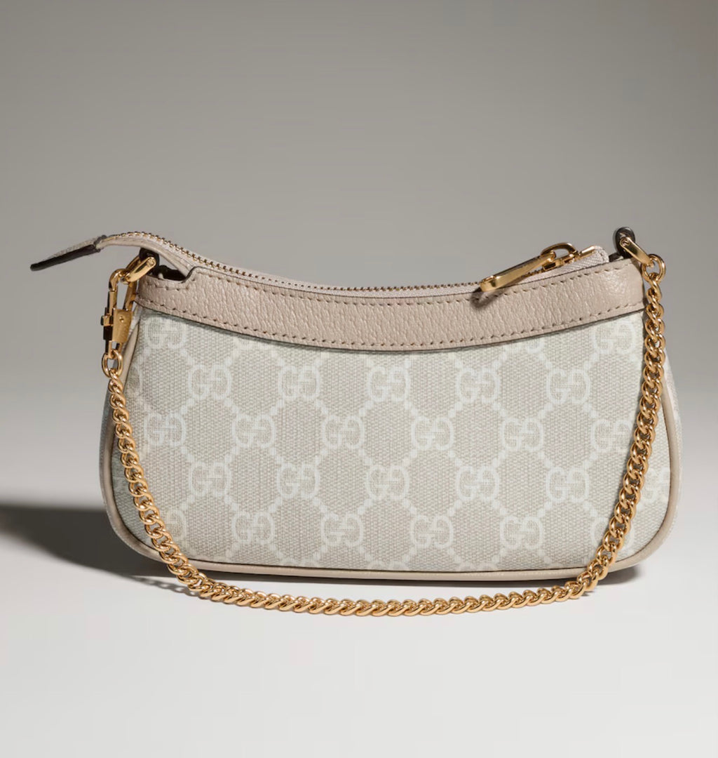 Gucci Ophidia Mini leather-trimmed shoulder bag