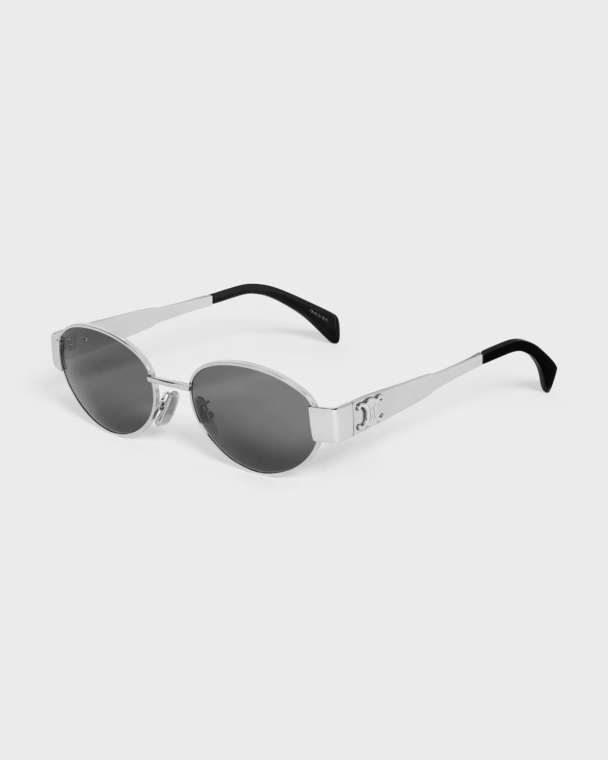 CELINE Triomphe Metal 01 Sunglasses – Silver / Smoke