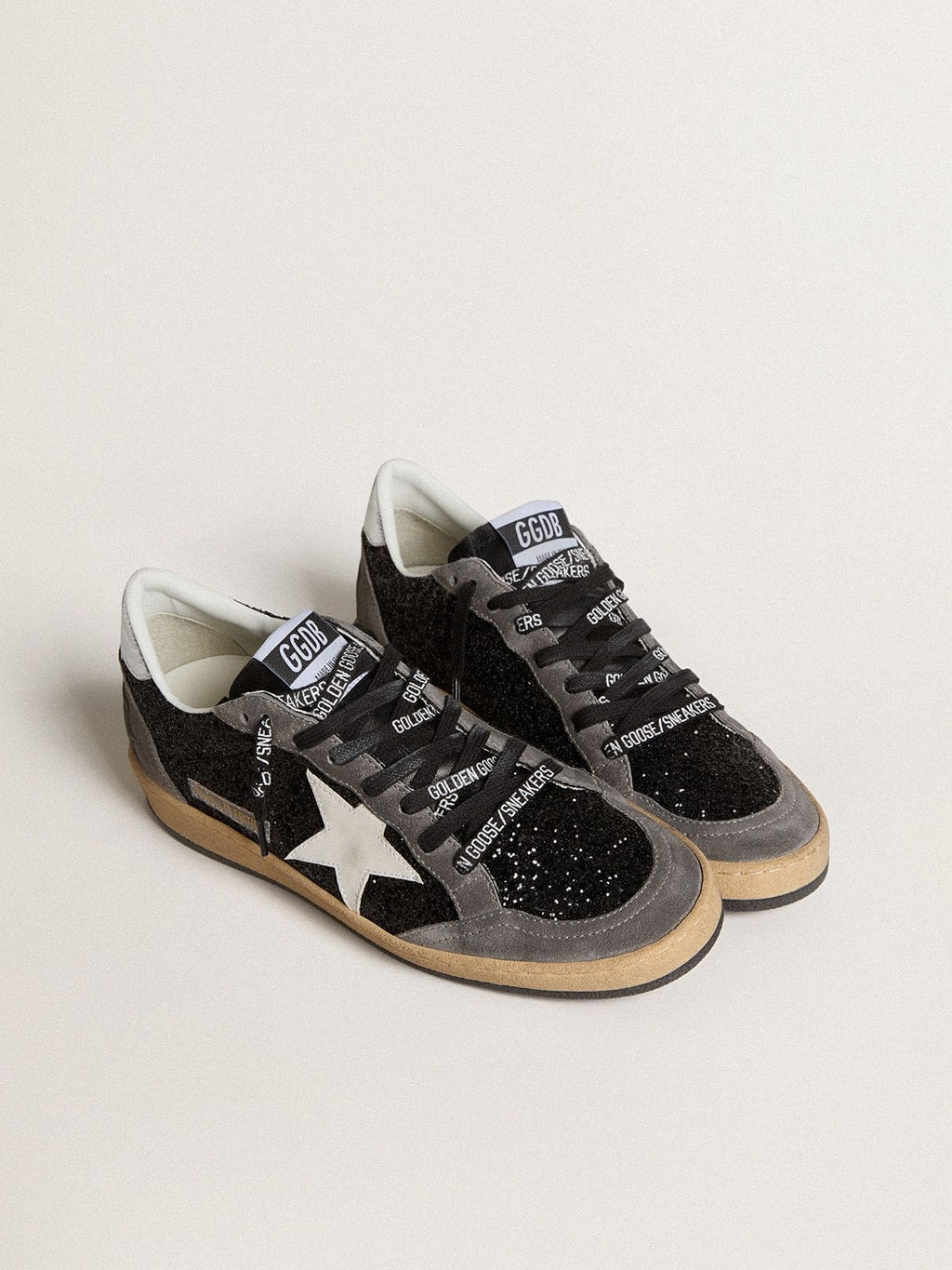 Golden Goose ballstar Black & Grey Glitter Sneakers
