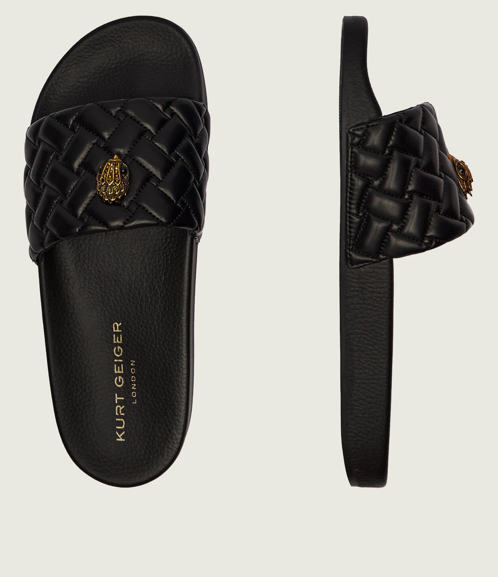 Kurt Geiger Meena Eagle Slide – Black