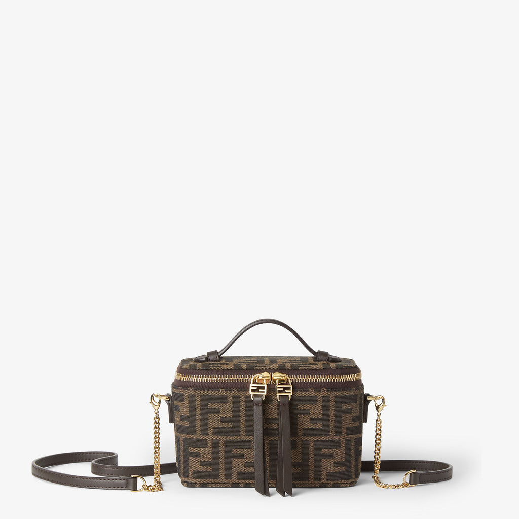 Fendi Vanity FF Jacquard Mini Bag – Tobacco Brown