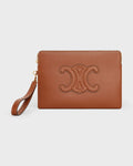 CELINE Small Pouch with Strap Cuir Triomphe – Tan