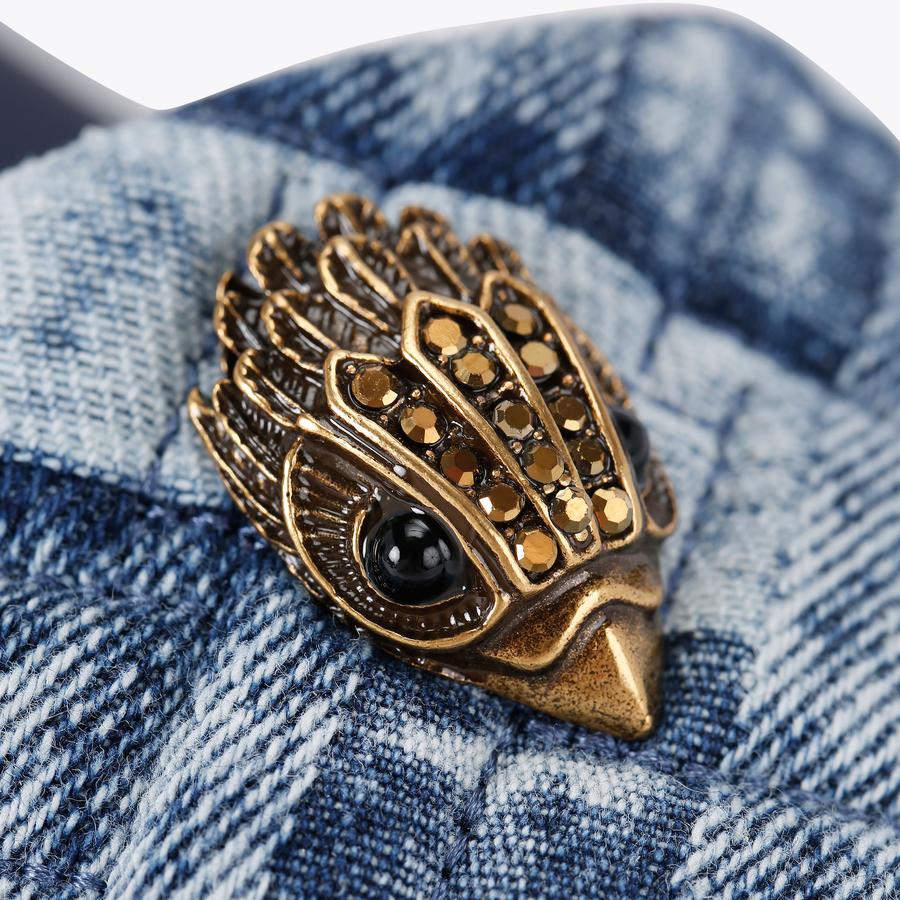 Kurt Geiger Meena Eagle Slide – Blue Denim