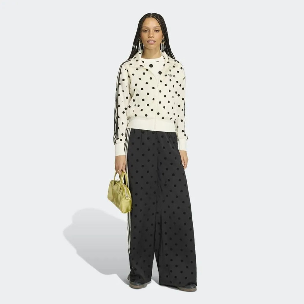 adidas Satin Polka Dots TT Track Top – Off White / Black