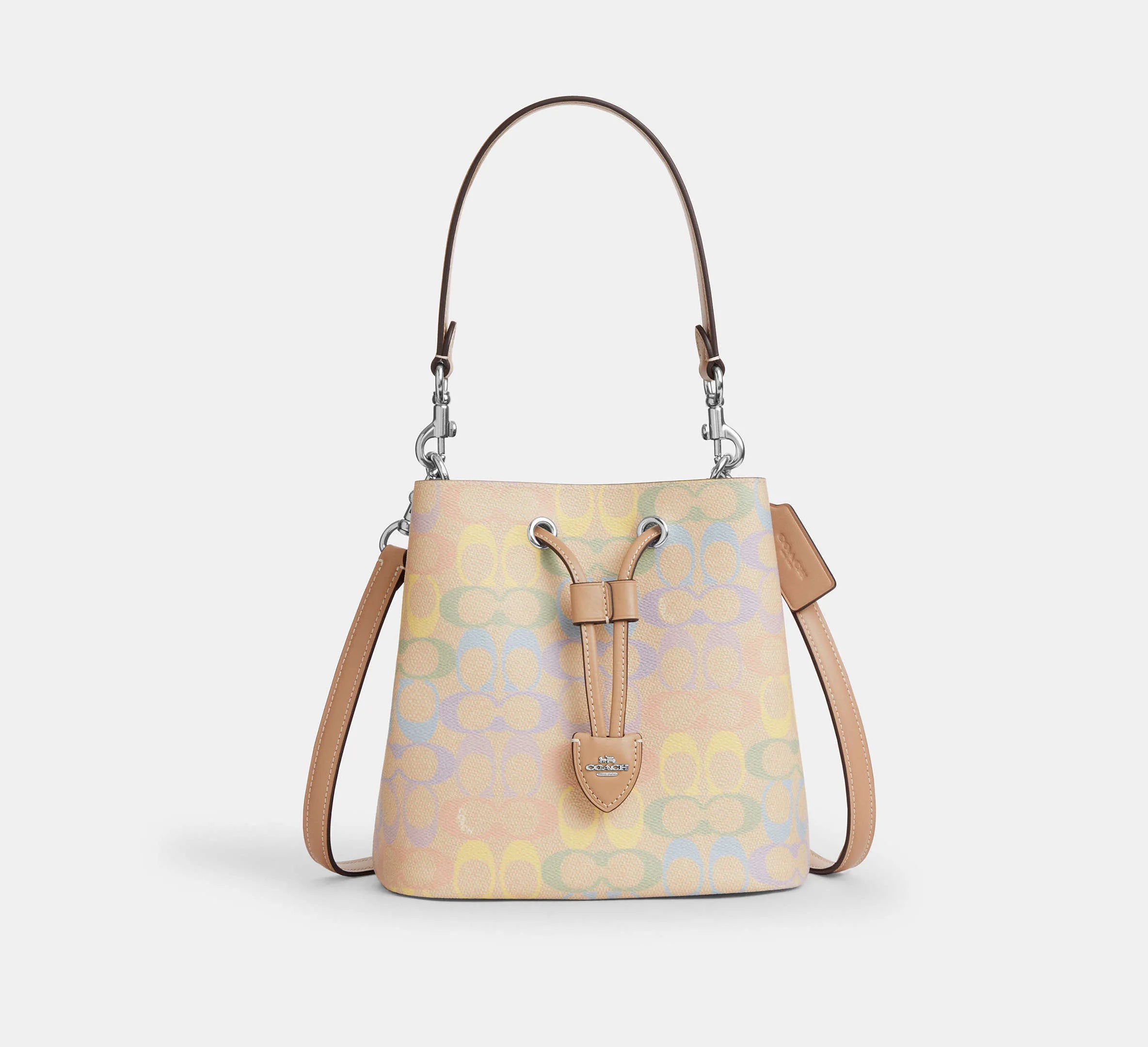 Coach Rowan Bucket Bag in Rainbow Signature Canvas