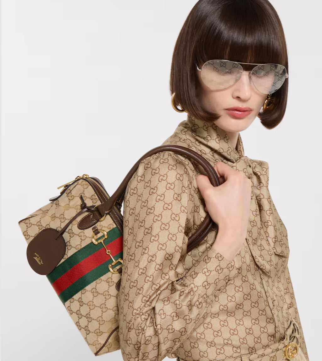 Gucci Borsetto Medium Boston Bag – Sand & Brown GG Canvas