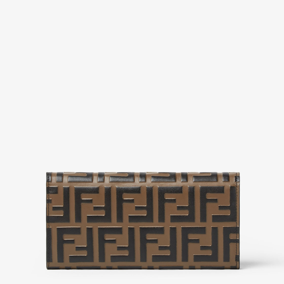 Fendi FF Diamonds Wallet On Chain in Brown FF Leather