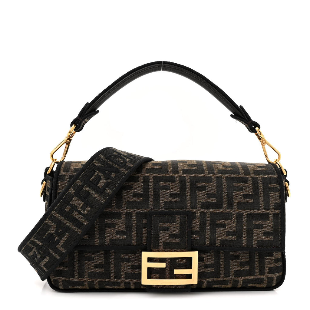 Fendi Baguette FF Zucca Jacquard Bag – Brown