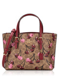 Coach Mollie Tote Bag 25 with Cherry Print – Gold/Tan Multi