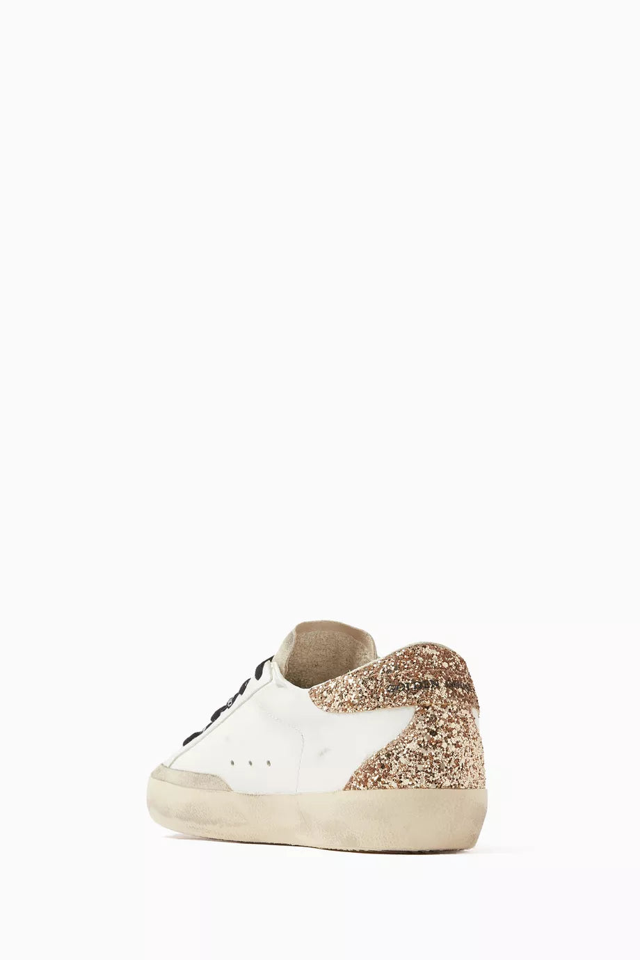 Golden Goose Super-Star Sneakers – White / Gold Glitter