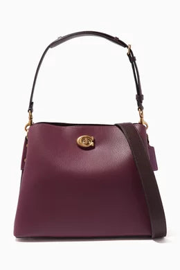 Coach Willow Shoulder Bag in Colorblock – Wine