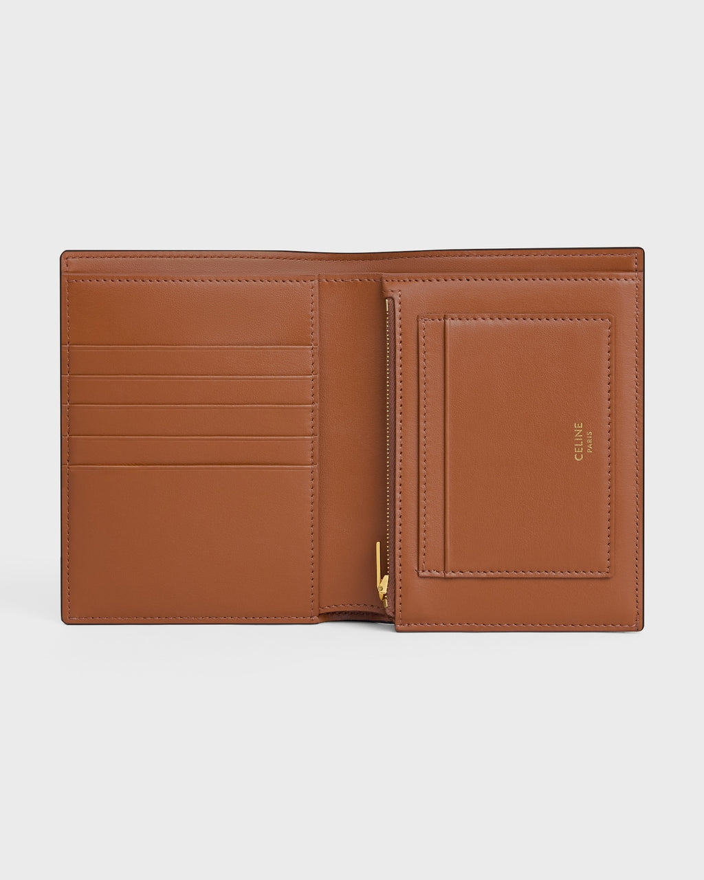 Celine Small Strap Wallet Triomphe in Triomphe Canvas – Tan