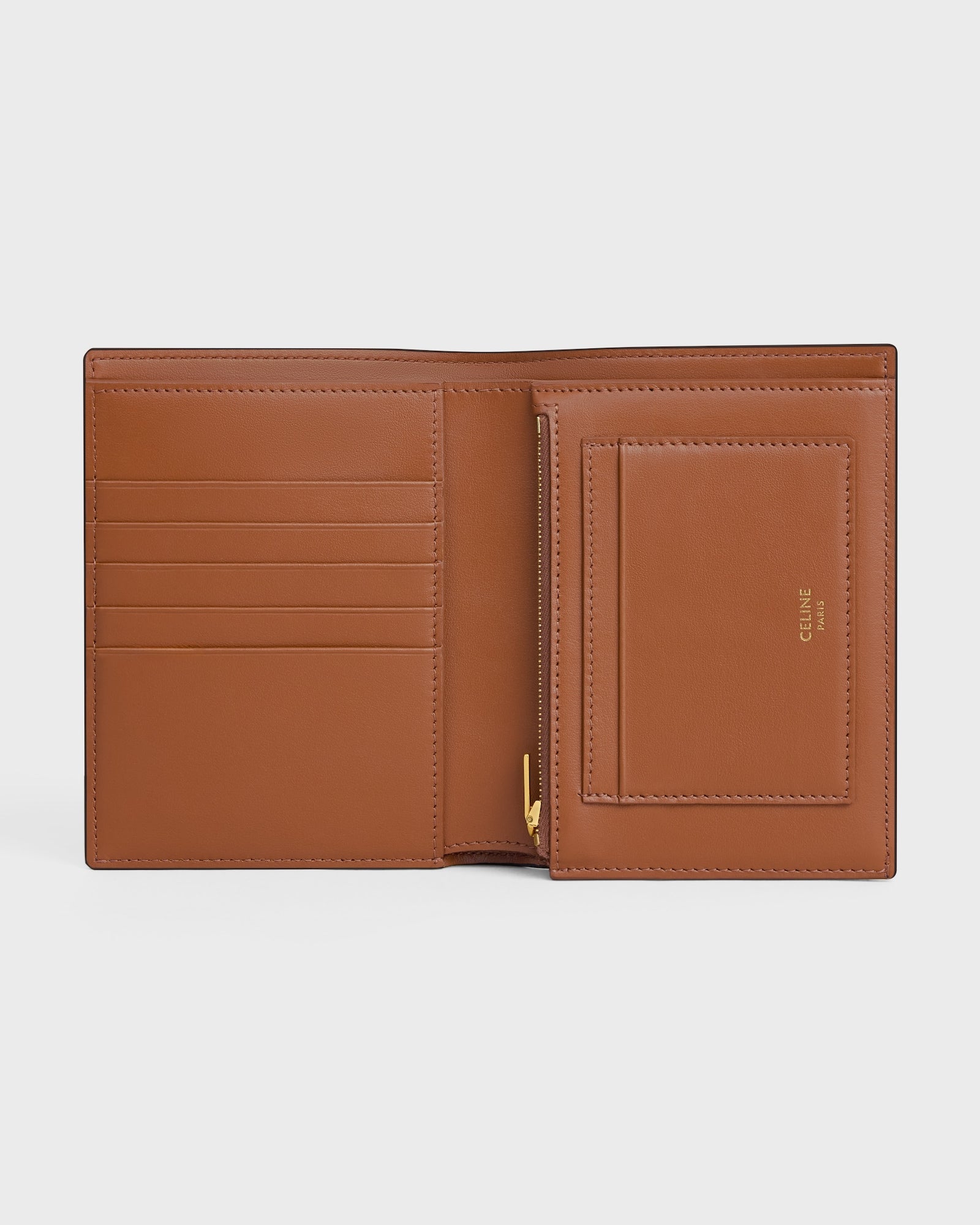 Celine Small Strap Wallet Triomphe in Triomphe Canvas – Tan