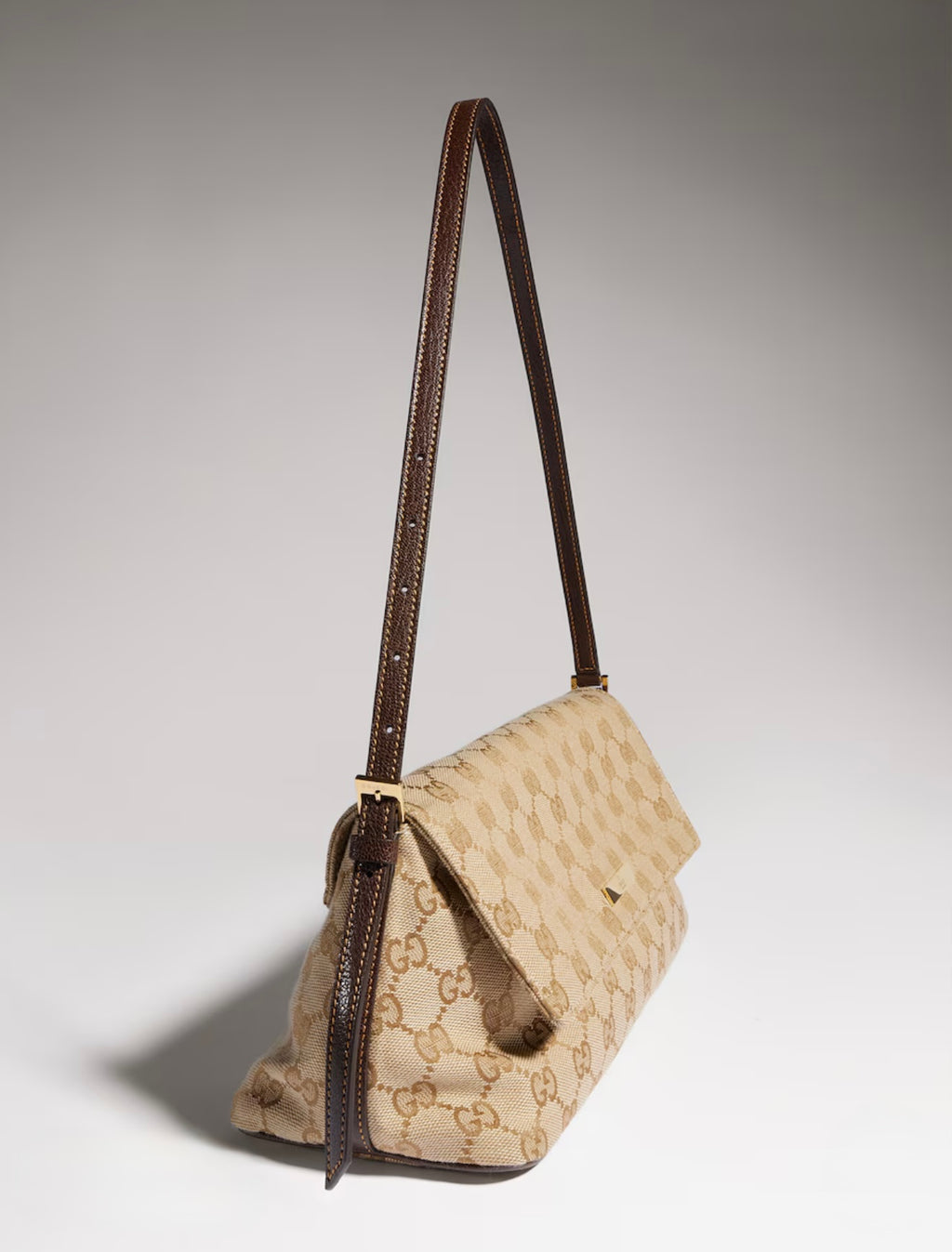 Gucci Madison Medium Shoulder Bag in Sand and Brown GG Canvas