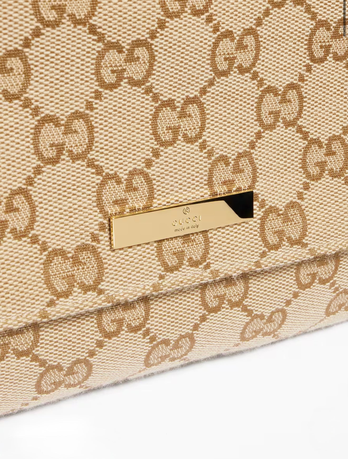 Gucci Madison Medium Shoulder Bag in Sand and Brown GG Canvas
