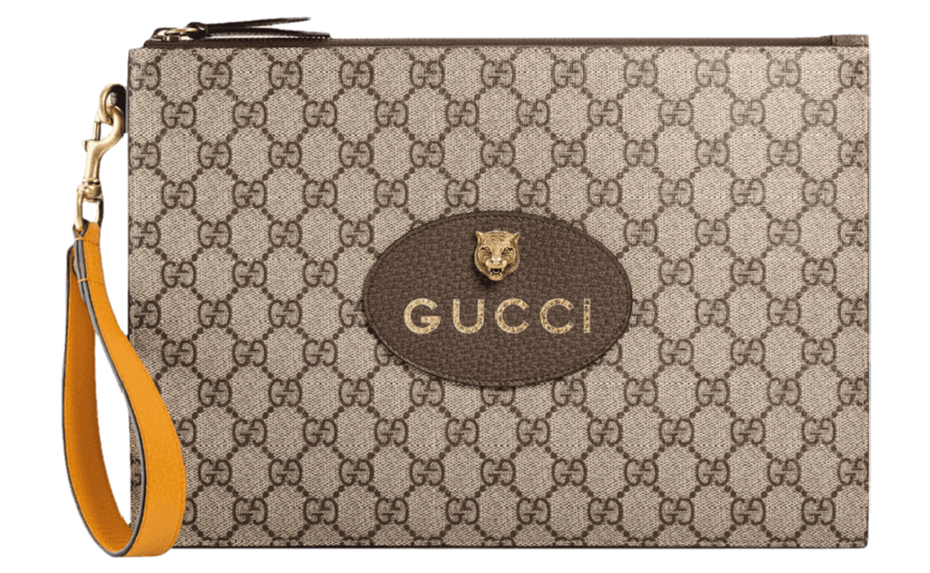 Gucci Neo Vintage GG Supreme Pouch in Beige/Ebony