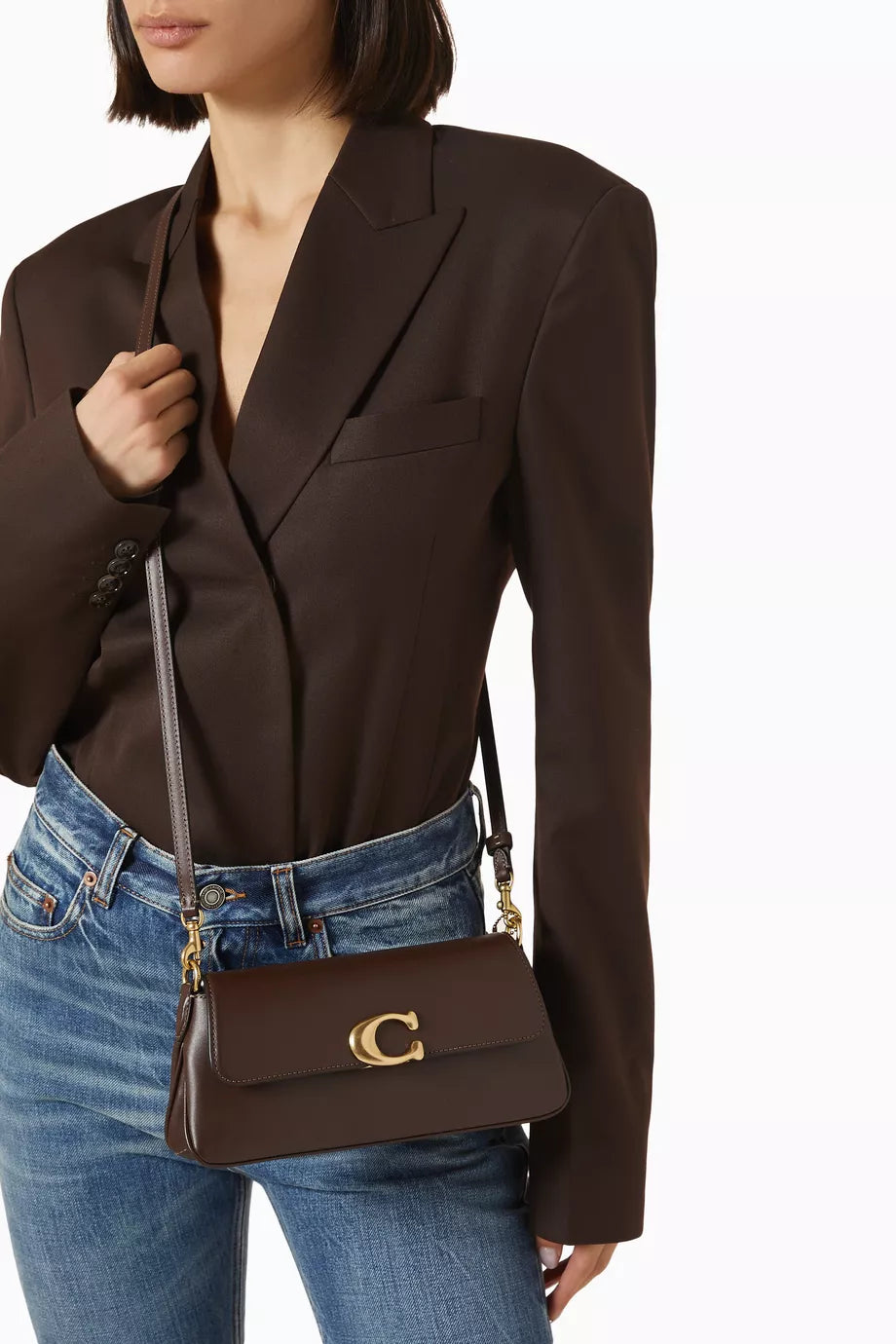 Coach Jet Shoulder Bag in Maple Refined Calf Leather