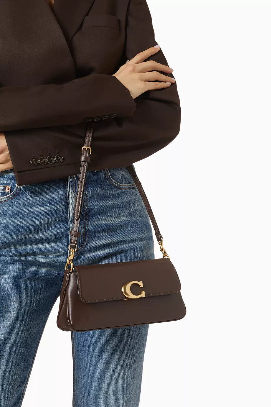 Coach Jet Shoulder Bag in Maple Refined Calf Leather