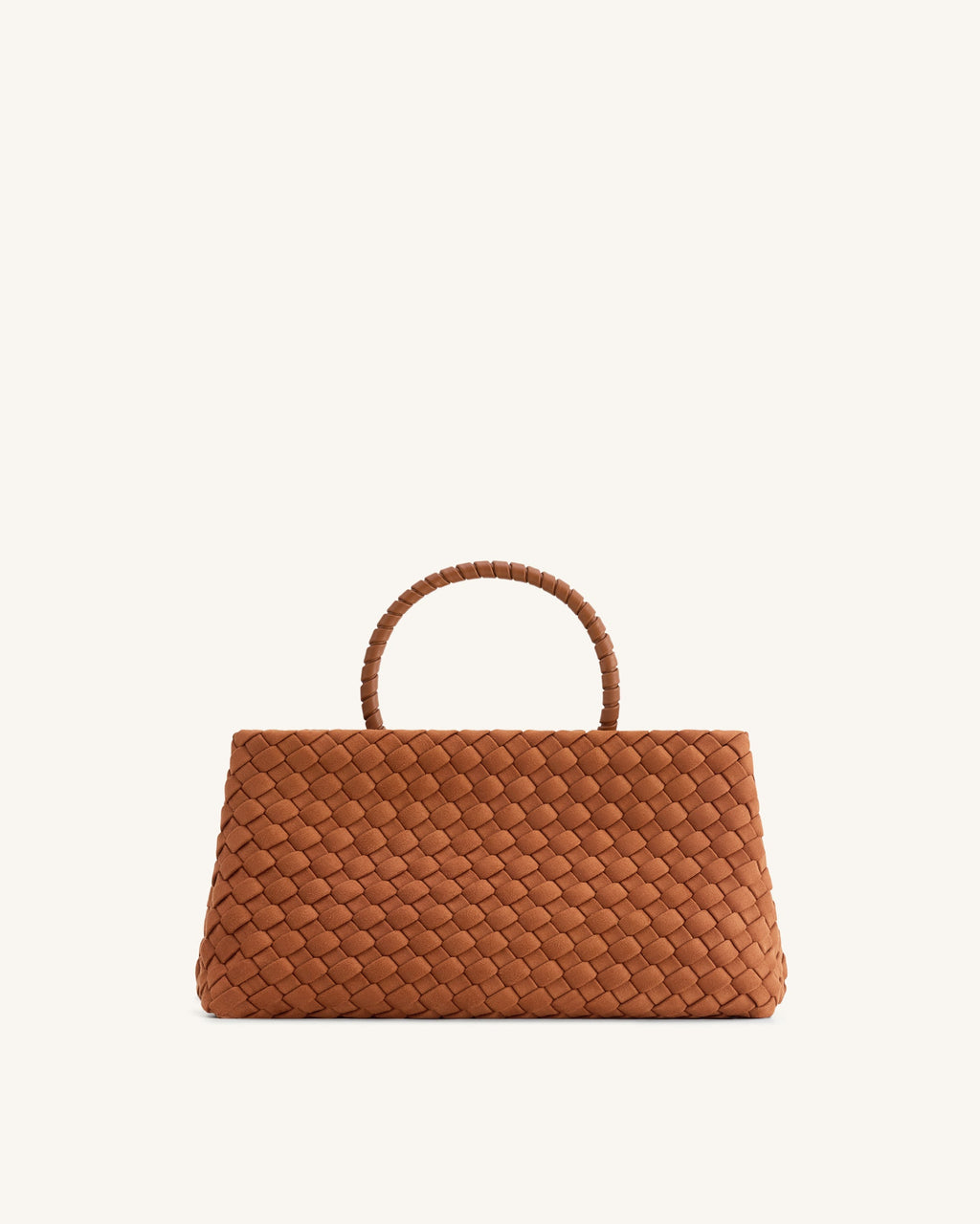 JW PEI Elora Faux Suede Woven Tote Bag – Brown