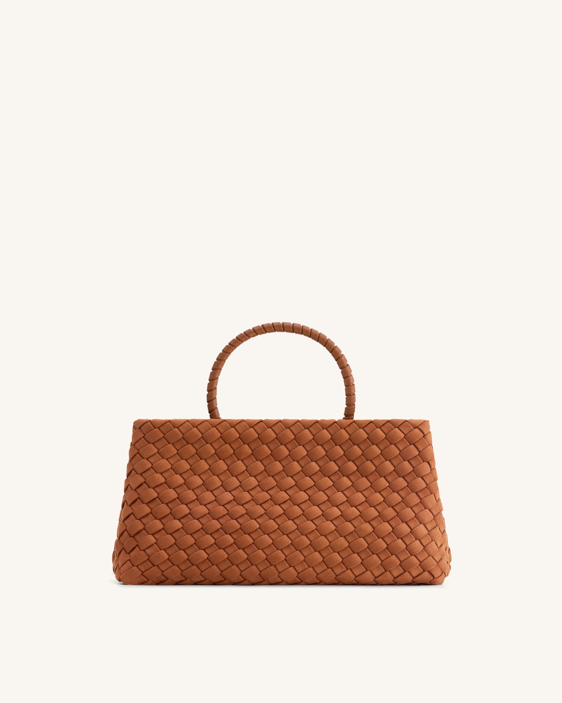 JW PEI Elora Faux Suede Woven Tote Bag – Brown