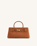 JW PEI Elora Faux Suede Woven Tote Bag – Brown