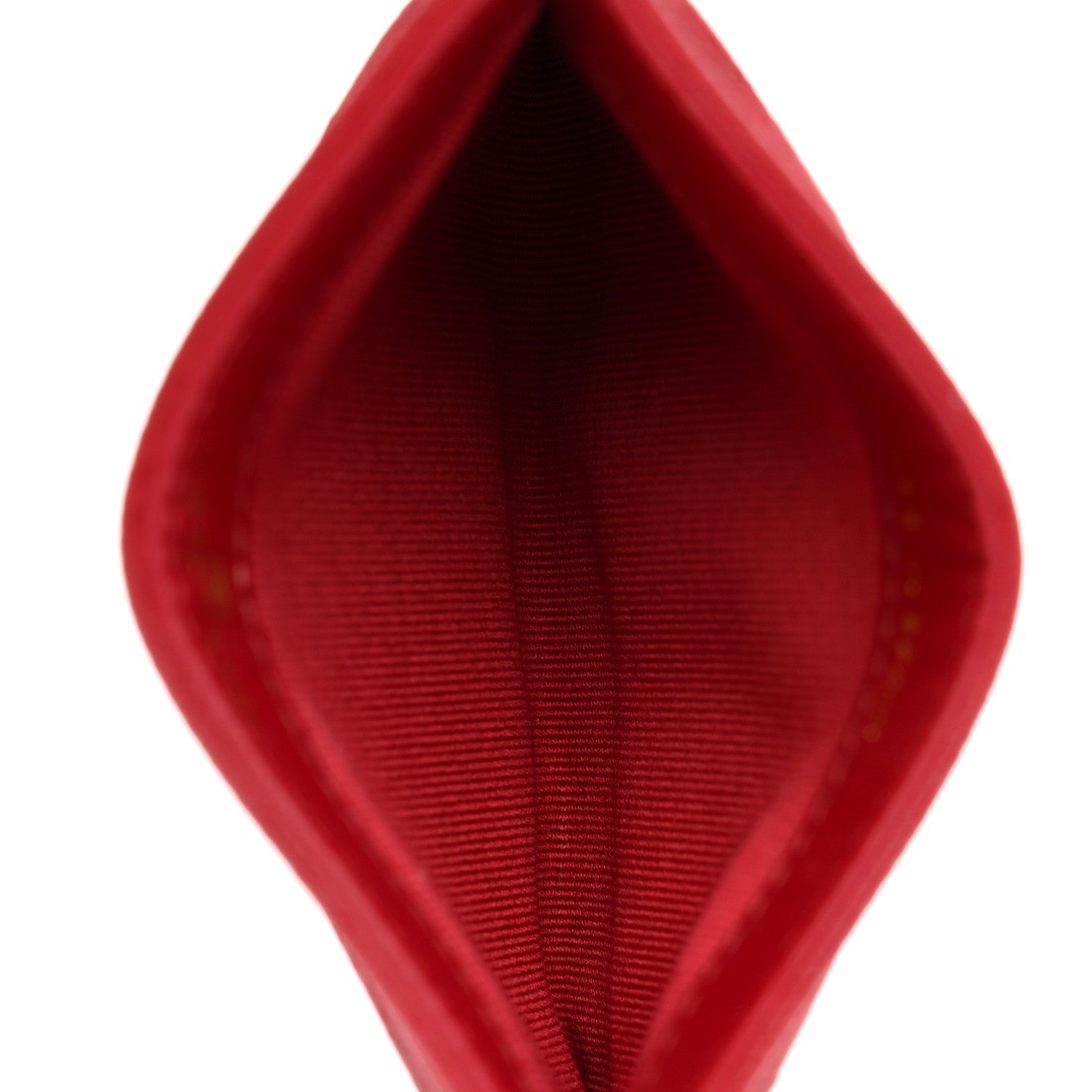 Chanel Classic Card Holder in Red Grained Calfskin