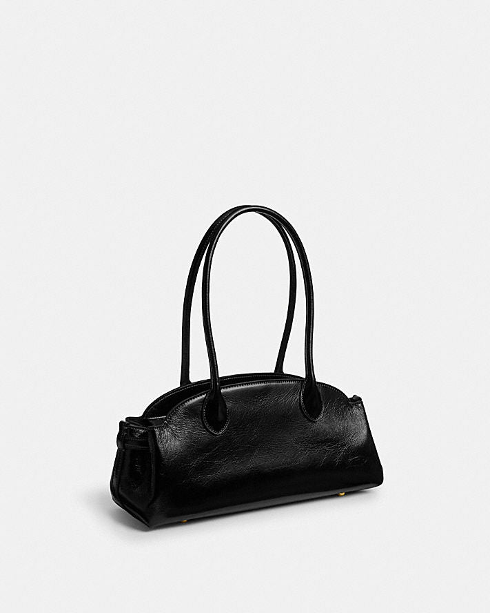 Coach Empire Carryall Bag 34 in Black Glazed Leather
