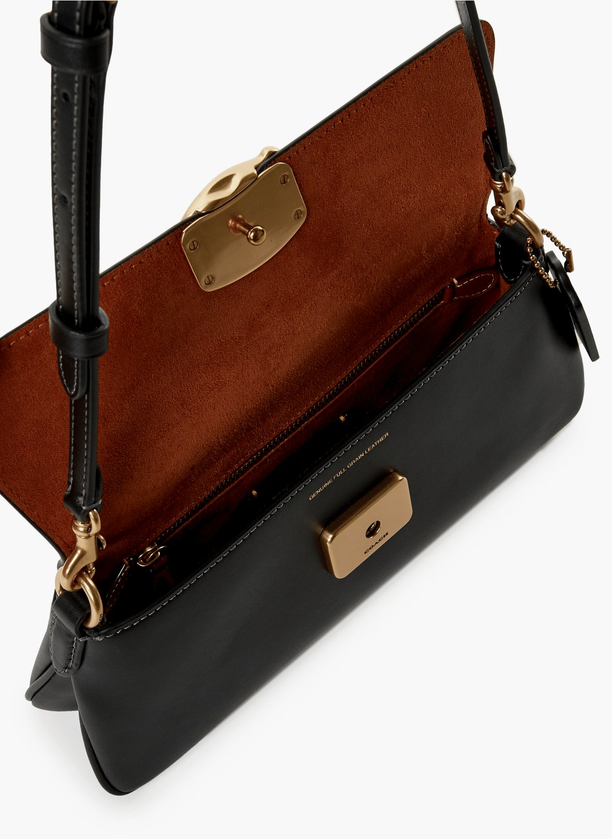 Coach Jet Shoulder Bag in Black Refined Calf Leather
