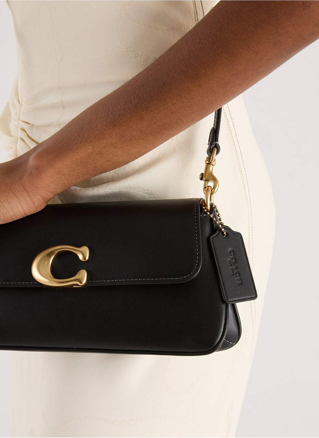 Coach Jet Shoulder Bag in Black Refined Calf Leather