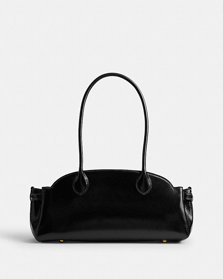 Coach Empire Carryall Bag 34 in Black Glazed Leather